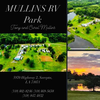 Mullins RV Park contact and location collage